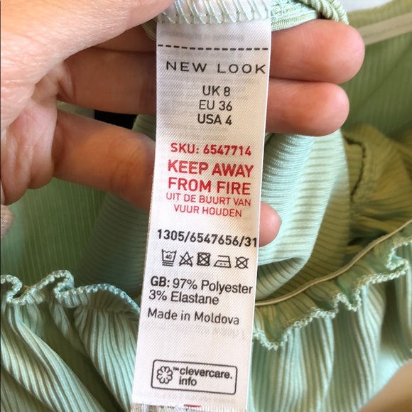 ASOS Mint Green Off Shoulder Top - Picture 7 of 8